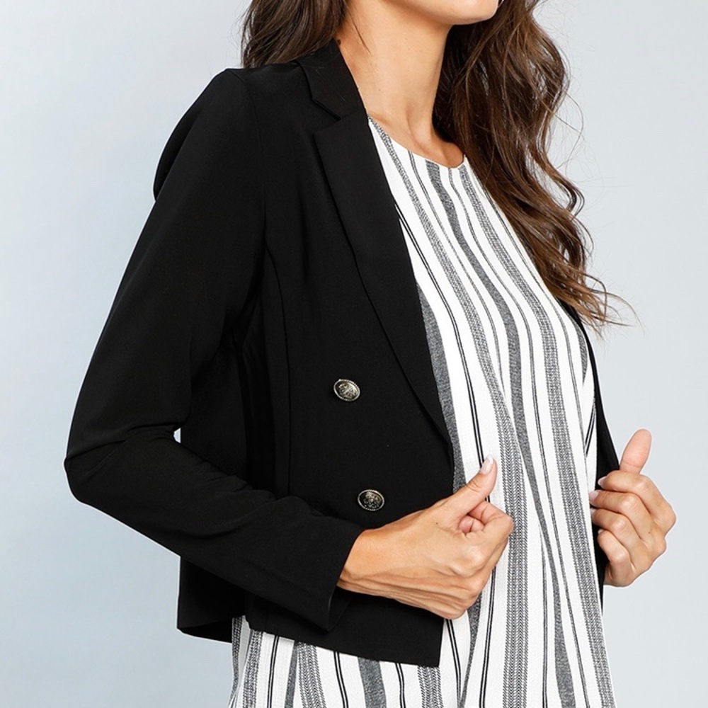Women’s Black Multi Button Blazer